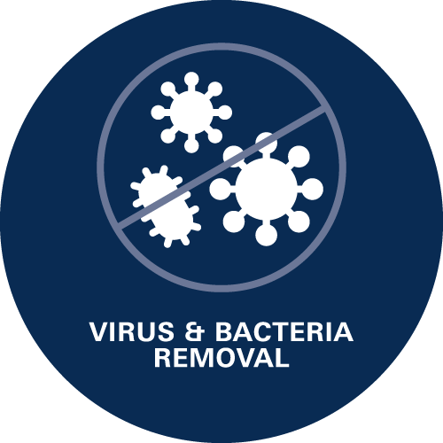 Reducción de virus y bacterias - Las bacterias y virus nocivos causan enfermedades y son peligrosos para la salud humana.